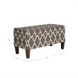 HomePop Transitional Fabric Large Decorative Storage Bench in Geo Gray