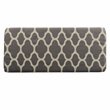 HomePop Transitional Fabric Large Decorative Storage Bench in Geo Gray