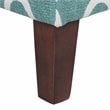 HomePop Transitional Fabric Large Decorative Storage Bench in Teal Blue