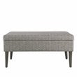 HomePop Modern Fabric Storage Bench with Solid Wood Legs in Gray