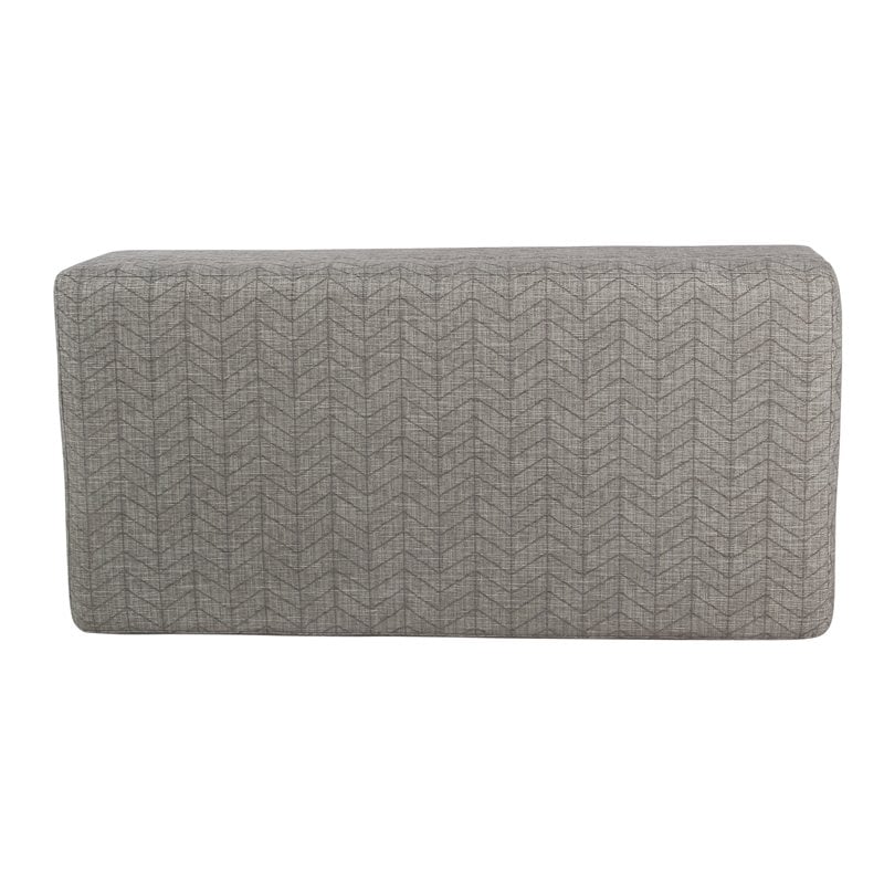 HomePop Modern Fabric Storage Bench with Solid Wood Legs in Gray