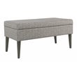HomePop Modern Fabric Storage Bench with Solid Wood Legs in Gray