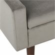 HomePop Fulton Modern Velvet Fabric Storage Bench in Gray Finish