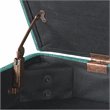 HomePop Transitional Fabric Textured Decorative Storage Bench in Teal Blue