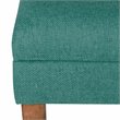 HomePop Transitional Fabric Textured Decorative Storage Bench in Teal Blue