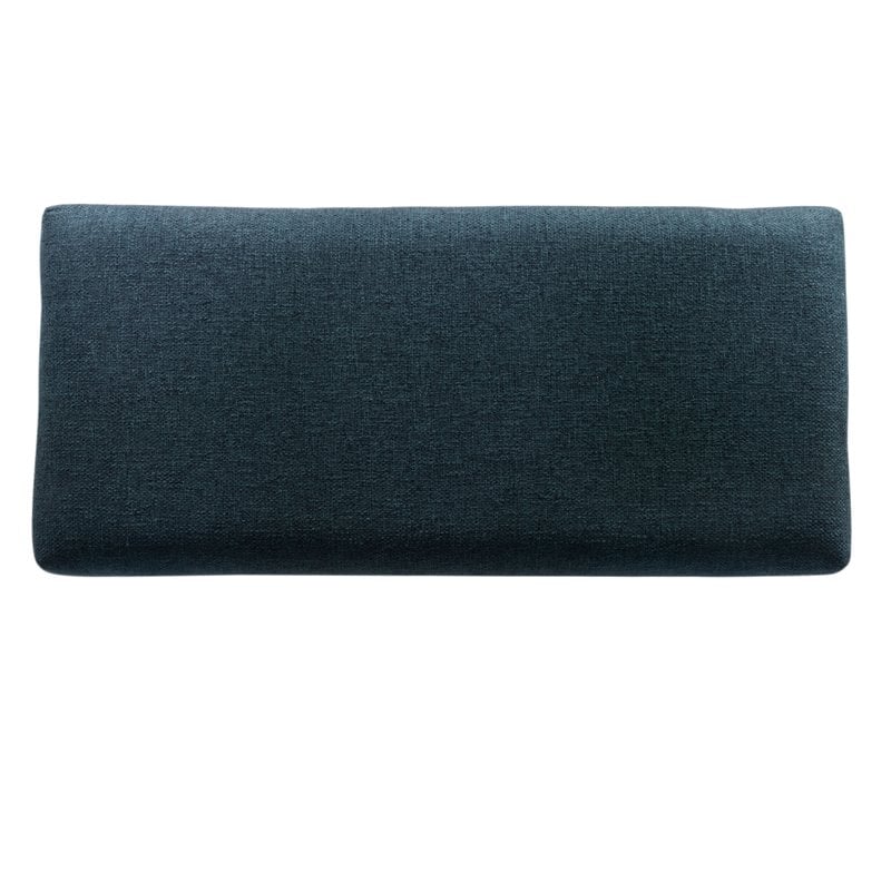 HomePop Transitional Fabric Textured Decorative Storage Bench in Blue