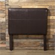 HomePop Transitional Faux Leather Fabric Twin Headboard in Brown