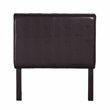HomePop Transitional Faux Leather Fabric Twin Headboard in Brown