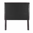 HomePop Transitional Faux Leather Fabric Twin Headboard in Brown