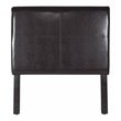 HomePop Transitional Faux Leather Fabric Twin Headboard in Brown