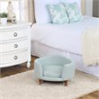 HomePop Traditional Fabric Decorative Pet Bed Curved Mini Love Seat in Teal
