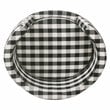 HomePop Traditional Cotton Plaid Pattern Decorative Pet Bed in Mini Black