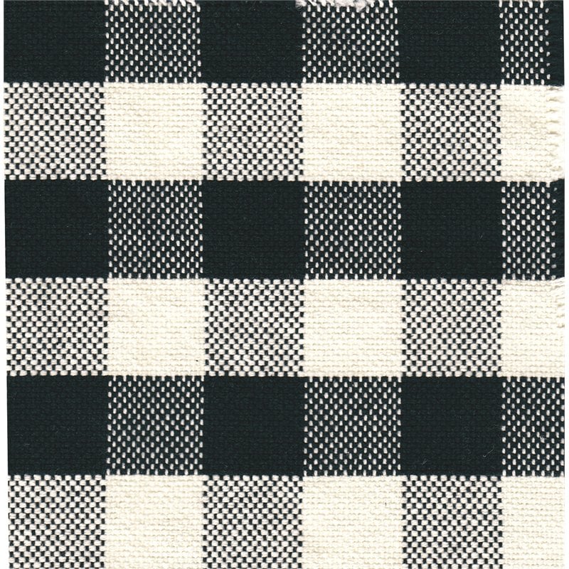 HomePop Traditional Cotton Plaid Pattern Decorative Pet Bed in Mini Black