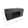 HomePop Traditional Faux Leather Decorative Pet Bed Bench in Brown