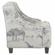 HomePop Transitional Wood and Fabric Kids' Jungle Swoop Chair in Gray Finish
