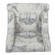 HomePop Transitional Wood and Fabric Kids' Jungle Swoop Chair in Gray Finish