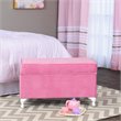 HomePop Traditional Fabric Diva Decorative Storage Bench in Pink