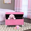 HomePop Traditional Fabric Diva Decorative Storage Bench in Pink