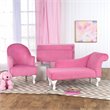 HomePop Traditional Fabric Diva Decorative Storage Bench in Pink