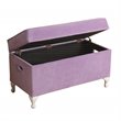 HomePop Traditional Fabric Diva Decorative Storage Bench in Purple