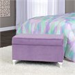 HomePop Traditional Fabric Diva Decorative Storage Bench in Purple
