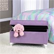 HomePop Traditional Fabric Diva Decorative Storage Bench in Purple