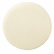 HomePop Round Transitional Metal and Faux Sheepskin Fabric Ottoman in Cream