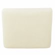 HomePop Square Transitional Metal and Faux Sheepskin Fabric Ottoman in Cream