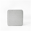 HomePop Square Transitional Fabric Storage Ottoman in Light Gray