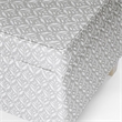 HomePop Square Transitional Fabric Storage Ottoman in Light Gray
