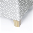 HomePop Square Transitional Fabric Storage Ottoman in Light Gray