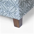 HomePop Square Transitional Fabric Storage Ottoman in Indigo Blue