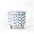 HomePop Round Transitional Fabric Storage Ottoman in Multi-Color