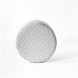 HomePop Round Transitional Fabric Storage Ottoman in Light Gray