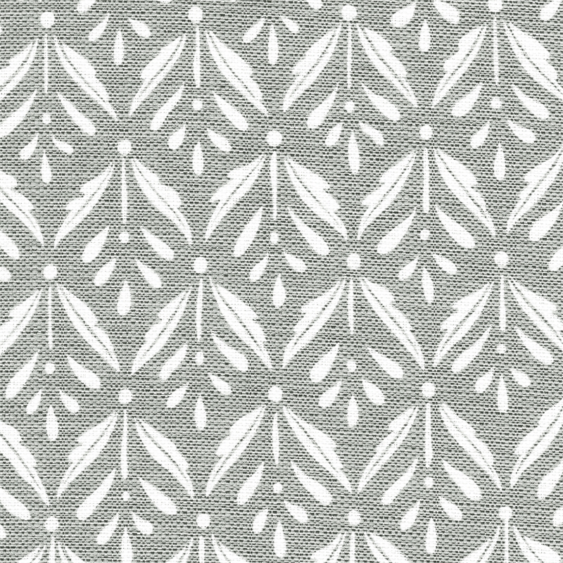 HomePop Round Transitional Fabric Storage Ottoman in Light Gray