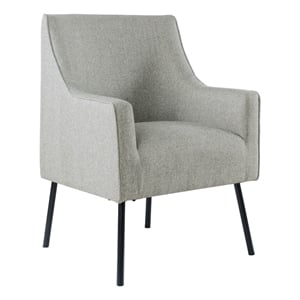 HomePop 20.9&quot Seat Height Modern Fabric Accent Chair in Gray