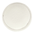 HomePop Round Transitional Fabric Upholstered Storage Ottoman in Cream