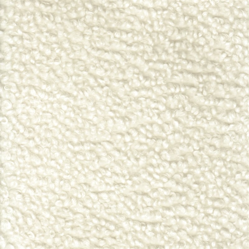 HomePop Modern Round Sherpa Fabric Swivel Chair in Creamy White