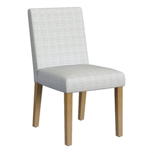 HomePop 19&quot Fabric Upholstered Dining Chair in Cream Mini Grid Pattern