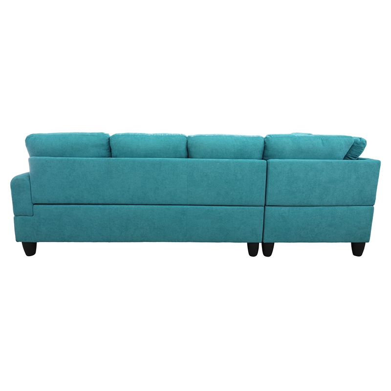 Star Home Living Marseille Linen Fabric Sectional Sofa Set in Green