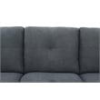 Star Home Living Marseille Linen Fabric Sectional Sofa Set in Dark Gray