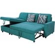 Star Home Living Hannah Microfiber Fabric Revers. Sectional Sofa in Green