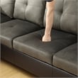 Star Home Living Corp Timmy Fabric Left Facing Sectional in Taupe Gray