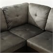 Star Home Living Corp Timmy Fabric Left Facing Sectional in Taupe Gray