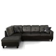 Star Home Living Corp Timmy Fabric Left Facing Sectional in Taupe Gray