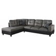 Star Home Living Corp Timmy Fabric Left Facing Sectional in Taupe Gray