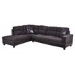 Star Home Living Corp Timmy Microfiber Fabric Left Facing Sectional in Espresso