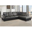 Star Home Living Corp Chris Fabric Right Facing Sectional in Taupe Gray