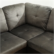 Star Home Living Corp Chris Fabric Right Facing Sectional in Taupe Gray