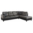 Star Home Living Corp Chris Fabric Right Facing Sectional in Taupe Gray